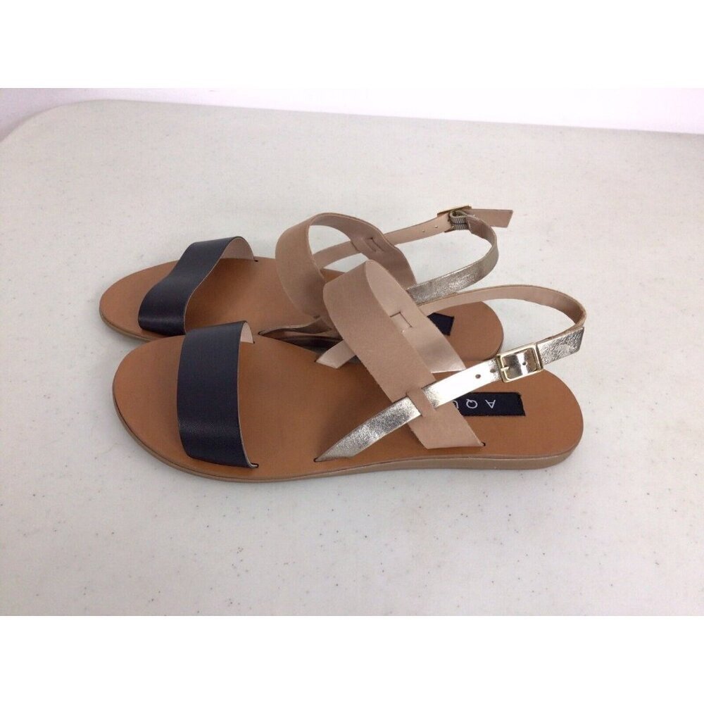 Aqua Leather Sandals Huarache Womens 7.5 New